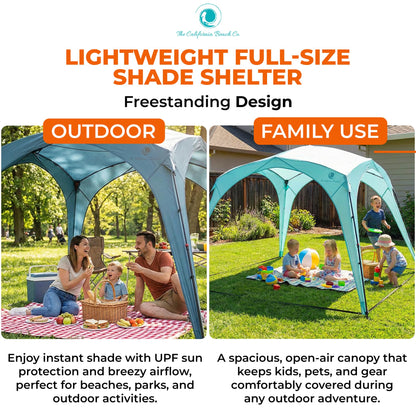 Pop ’N Go® Beach Canopy – Windproof, Beach Tent with Quick Setup, UV Shade, Lightweight & Portable Design – Perfect for Beach Days, Outdoor Play, Camping & Family Adventures (Sweet Mint)