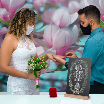 ONUPGO 8 x12 Inch Tabletop Chalkboard Sign with Base Stand, Menu Chalk Board Sign Store Food Signs, Message Boards for Party, Wedding, Tables Decoration, Bar and Restaurant