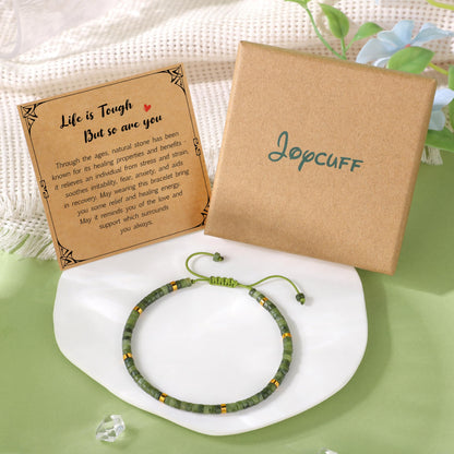 JoycuFF Bracelets for Women, Inspirational Gifts Bracelets for Women, Natural Stone Healing Bracelet, Get Well Gifts for Women Mom Daughter Wife Friend