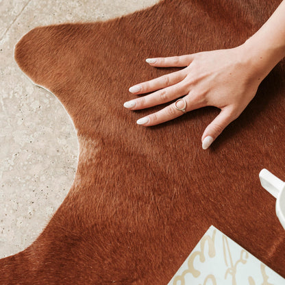 Khara Home Premium 100% Genuine Cowhide Rug Large 5x7 Ft Leather Area Rug for Living Room, Cozy, Unique, and Durable, Western Home Decor – from Argentina (Dark Brindle, 5 x 7)