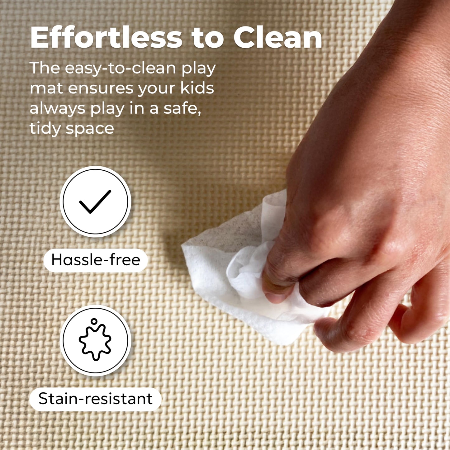 MioTetto Baby Play Mat, Soft Foam Floor Tiles for Kids. Adjustable Interlocking Foam Tiles, Fits with 50x50 Playpen Baby mat for Crawling & Development, Safe & Non-Toxic Playmat for Babies 6-12 Months