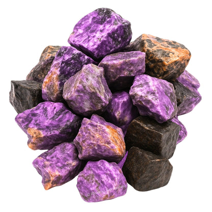 Amazing Gemstone 2 Pieces Stichtite Raw Crystals and Healing Stones, Natural Rocks for Tumbling and DIY Raw Stones and Crystals