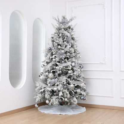 34ct Grey Christmas Ball Ornaments Shatterproof Plastic Christmas Tree Decorations for Xmas Party Home Office Holiday Decor -Medium Size (2.36"/ 60mm)