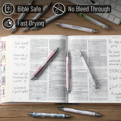 Mr. Pen- Christian Pen Set, 50 Pack, Floral, Black Ink, Bible Verse Pens Bulk, for Women Men