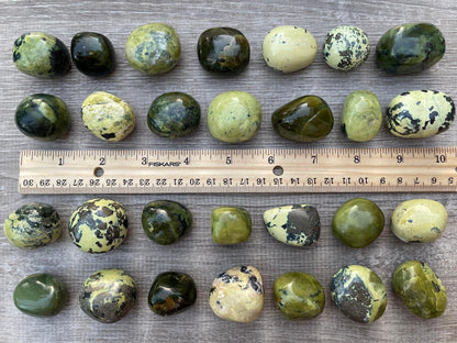 WHOLESALE Serpentine Tumbled Stones, Polished Serpentine Gemstone, Serpentine Polished Rocks (Serpentine, 0.25 Pound)
