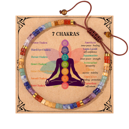 JoycuFF Chakra Bracelets for Women Crystals and Healing Stones Bracelets Crystals Healing Bracelet for Women Christmas Gifts for Woman Spiritual Anxiety Relief Items Bracelets for Woman