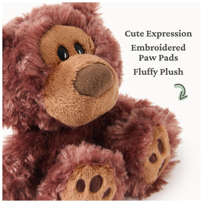 GUND Philbin Teddy Bear, Little Stuffed Animals, Classic Plush Toys for Ages 1 and Up, Chocolate Brown, 7”