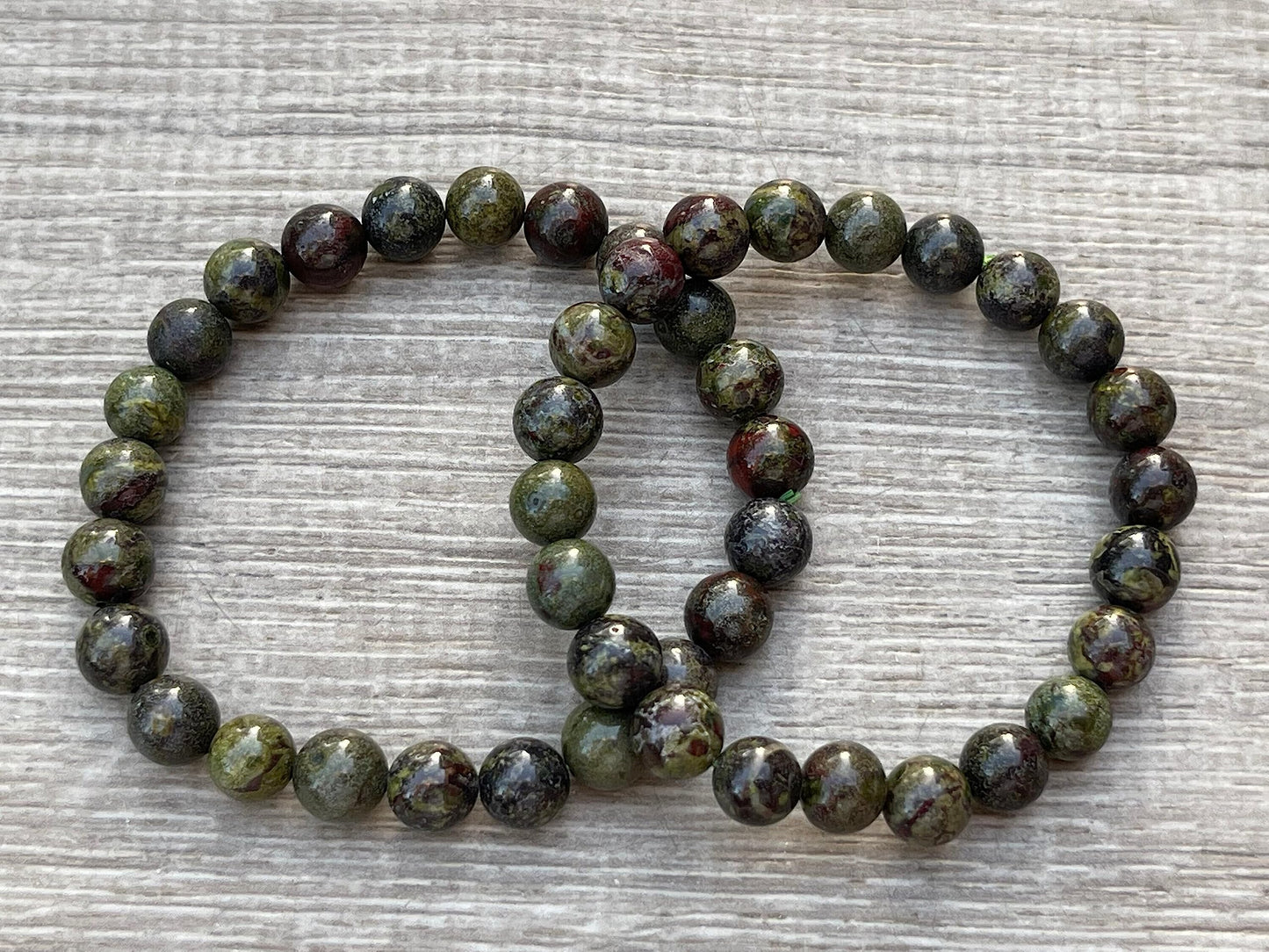 GAF TREASURES Dragons Blood Jasper Crystal Bead Bracelet 8mm, Genuine Dragons Blood Jasper Stretch Gemstone Bracelet, Healing Crystal Bracelet, Gift for Men & Women (1)