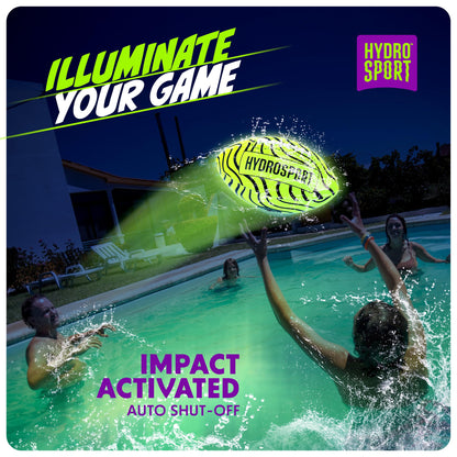 Light Up Water Football for Pool, Beach, Lake - Waterproof Pool Toys for Kids Ages 8-12 - Teen Boys Gift - Swimming Balls Sports - Family Games - Teens Boys & Adults Fun - Outdoor Accessories