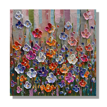 Diathou Art Hand-painted canvas wall decorations, modern floral country-style oil paintings, suitable for bedroom, bathroom and office walls as natural painting artworks.30x30 inches