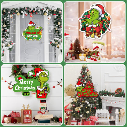 LOCOLY Christmas Decorations Hanging Signs Door Sign for Holiday Decor Ornaments for Christmas Tree