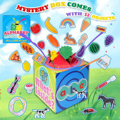 Enjoyjoy Mystery Box - 58 PCS Speech Therapy Materials Alphabet Toys Montessori Sensory, Preschool Learning Sorting Games with Mystery Boxes for Toddlers Ages 3-6, Ideal Christmas Birthday Gifts