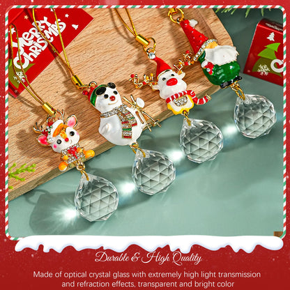 H&D HYALINE & DORA Christmas Ornaments Set Christmas Hanging Ornament Pendant Elk Gnome Snowman Ornament for Xmas Tree Home Decor(4 Pack)