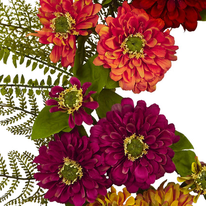 Nearly Natural Artificial Mixed Flower Wreath