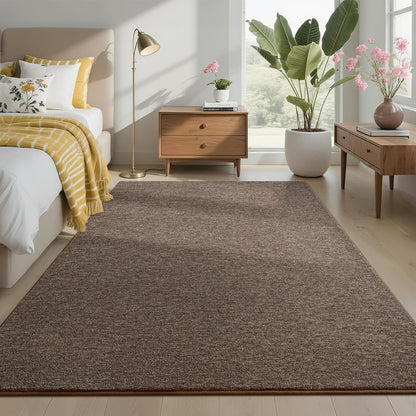 FALARK 4x6 Area Rugs for Bedroom Living Room, Brown Soft Low-Pile Modern Indoor Thickened Memory Foam Non-Slip Washable Carpets for Kids Dorm Home Decor Rug
