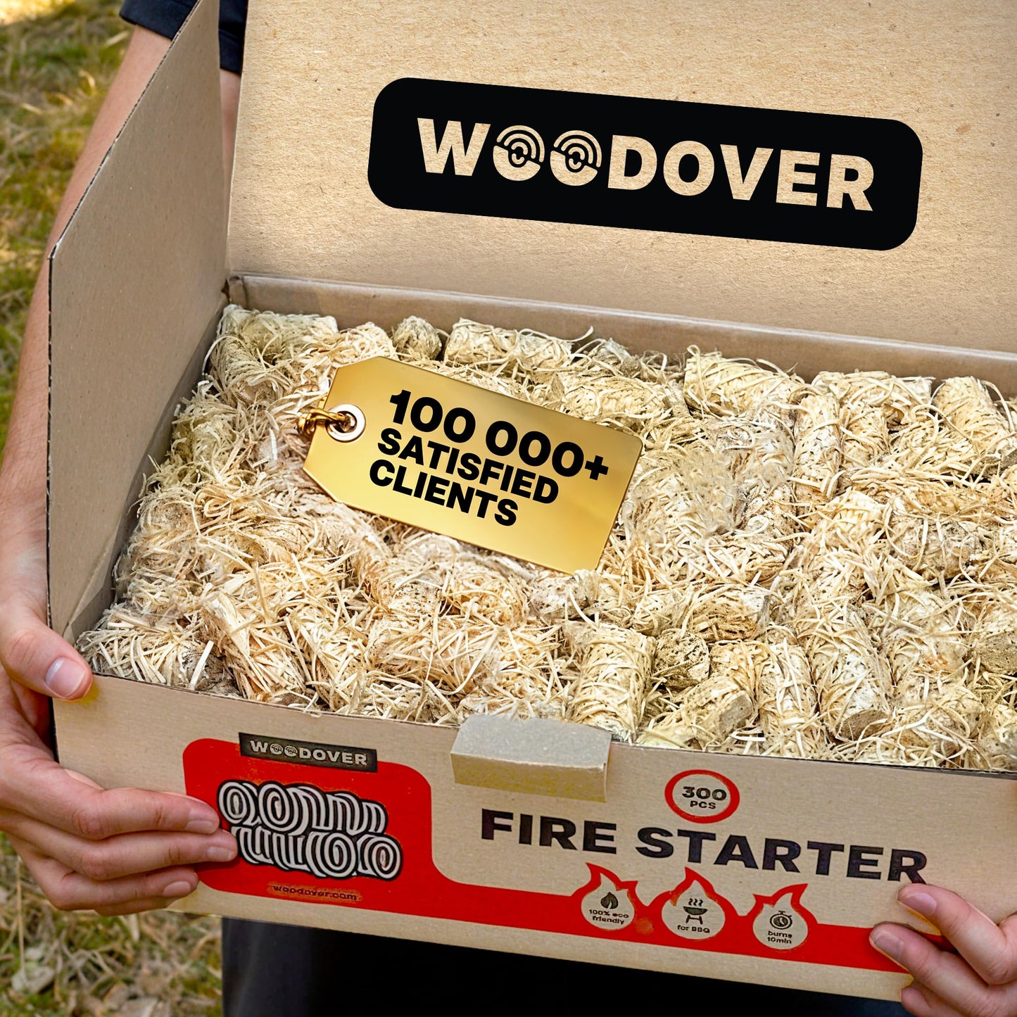 150 pcs Large Fire Starters for Fireplace, Natural Fire Starter for Campfires, for Wood Stove, BBQ, Grill, Pizza Oven, Outdoor Fire Pit, Chimney Charcoal Starter