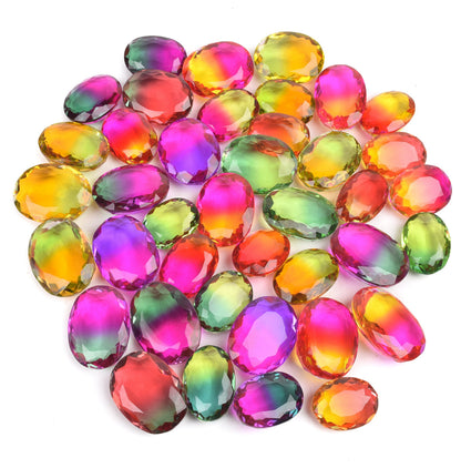GEMHUB Brazilian Approx. 200.00 Ct Set of 4 Pcs Oval Cut Multi Color Ametrine Loose Gemstone Beads