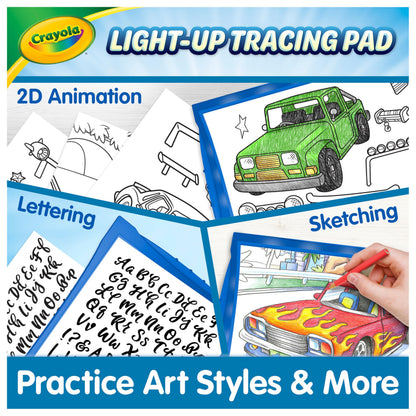 Crayola Light Up Tracing Pad - Blue, Drawing & Tracing Projector for Kids, Sketching Light Box Table, Toys for Kids, Gift for Girls & Boys, Ages 6+