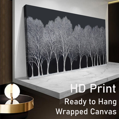 Trogonup Black and White Wall Art for Bedroom Large Forest Picture Landscape Tree Artwork for Living Room Home Office Modern Canvas Prints Ready to Hang 20"x40"