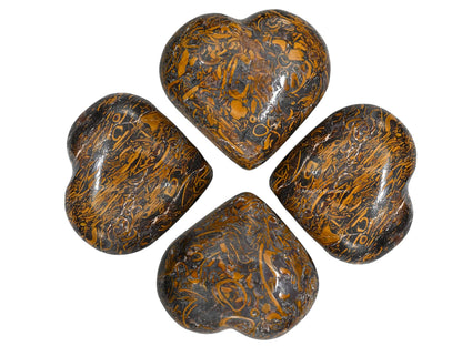 Mariyam Jasper Crystal Heart Palm Stone - Pocket Massage Worry Stone for Natural Body Chakra Balancing, Reiki Healing and Crystal Grid