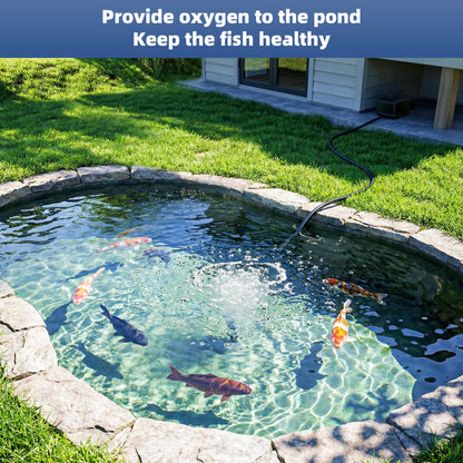 Biling Pond Aerator, Ultra Quiet 43dB 635GPH Pond Air Pump, IP55 Waterproof Septic Aerator for Outdoor Ponds, Koi Ponds, Water Gardens and Septic Tank BL-40