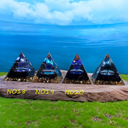 Healing Crystals Orgone Pyramid for Positive Energy, Stress Reduction, and Attracting Wealth and Luck Reduce Stress and Promote Healing with this Crystal Pyramid Home Decor (NO6,6cm)