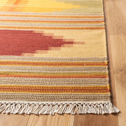 SAFAVIEH Kilim Collection Accent Rug - 2' x 3', Red & Multi, Handmade Southwestern Tribal Wool, Ideal for High Traffic Areas in Entryway, Living Room, Bedroom (NVK177A)