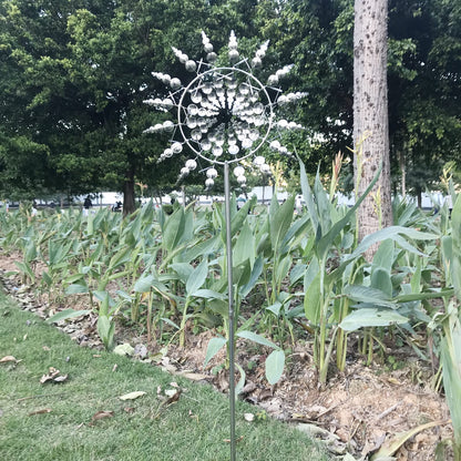 Unique and Magical Metal Windmill, 3D Wind Powered Kinetic Sculpture, Wind Spinner Solar, Wind Spinners for Yard and Garden, Windmill Catchers Outdoor Patio Decoration