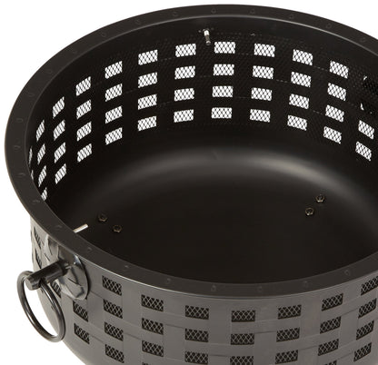 Amazon Basics 27 inch Steel Round Lattice Fire Pit, Easy to Assemble