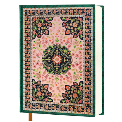 Mlife Thick Journal A5 Blank Notebook,288 Pages A5 Skethbook,120gsm Plain Paper,Vintage Hardcover Sketch book with Gold-Embossed Floral for Men Women,5.5'' X 8.27''