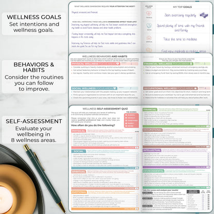 Clever Fox Wellness Planner Premium – Daily Lifestyle Journal to Support Health, Nutrition & Exercise – Healthy Living Journal with Meal, Exercise & Habit Trackers – Lasts 3 Months (Aquamarine)