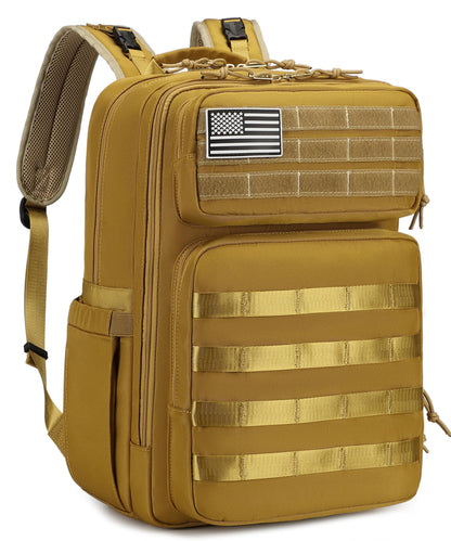 LORADI Dad Diaper Bag with Insulated Pockets, Stroller Clips and Luggage Sleeve for Travel, Large Tactical Diaper Bag for Men, Brown