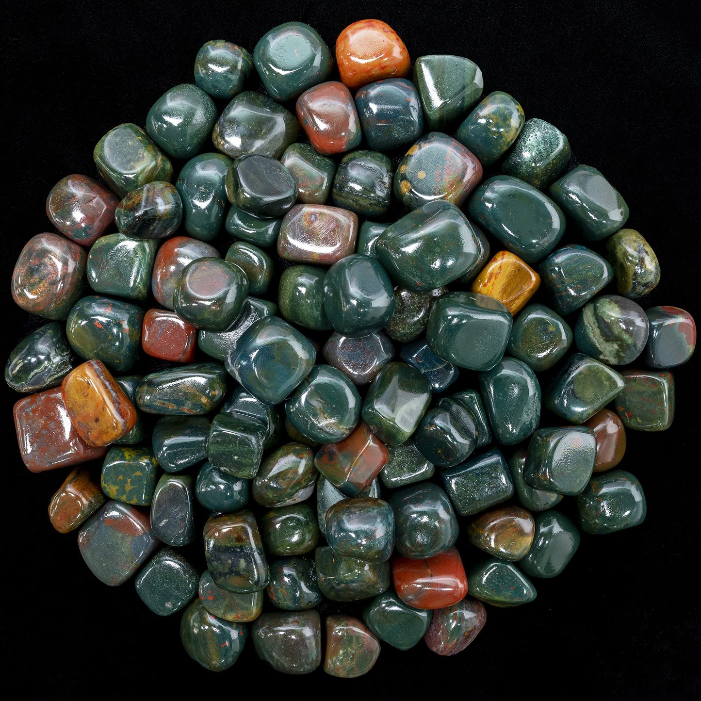 BEZAVO Bloodstone Healing Crystals Stones Set Tumbled Stones and Crystals Bulk for Healing, Reiki, Meditation, Witchcraft Crystals Gemstone for and Spiritual Home Decor 20-25 mm, 1LB