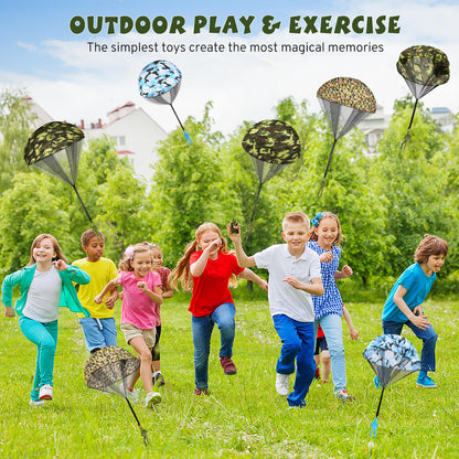 Parachute Toy for Kids, Army Outdoor Toys Flying Parachute Men, Inside & Outside Toys for or 3 4 5 6 7 8 9 10 11 12 Year Old, Easter Basket Stuffers for Kids Idea 2026 Unique Boys Party Favors