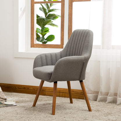 Roundhill Furniture Tuchico Contemporary Fabric Accent Chair,Arm Rest, Gray