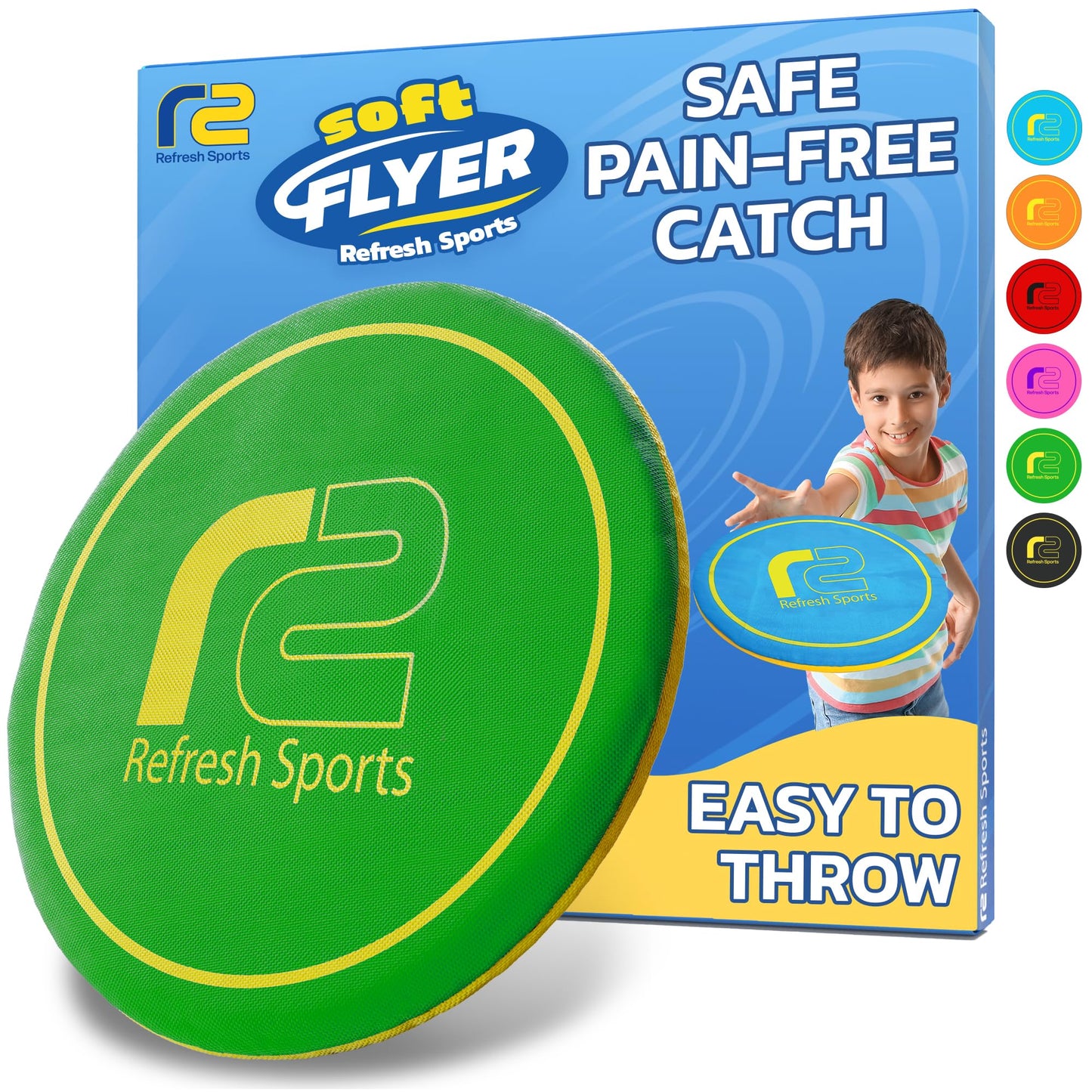 Soft Flying Disc – Fun Outdoor Toy for Kids, Teens & Adults – Easy to Catch - Fun Summer Gifts for Kids - Pool & Beach Games – Holiday Present Summer Gift for Boys & Girls Ages 3 4 5 6–12+