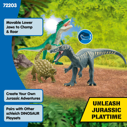 Schleich Dinosaurs - Attack of The Dinosaurs Trio Playset - Dinosaur Toys for Boys and Girls - Dino Figurines for Kids Ages 5+