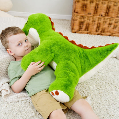 AmyToo Weighted Stuffed Animals, Weighted Dinosaur Stuffed Animal, Soft Dinosaur Plush Toys, Green Dino Plush, Toy Gifts for Kids & Adults, 4.5 lbs, 25 Inch