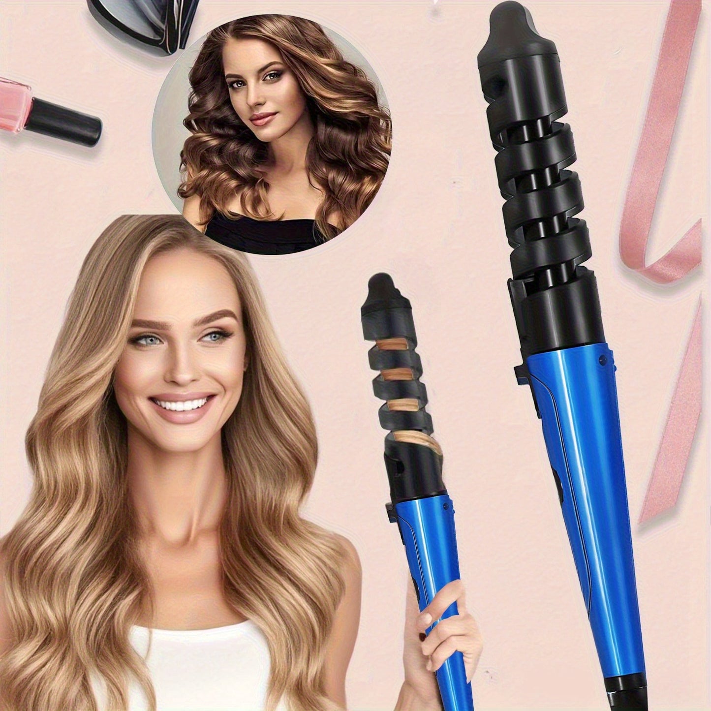 3pcs/1pc Professional Hair Styling Kit, Hair Straightener, Curling Iron with Flat Iron, V-Shaped Hair Brush for Salon, Travel, Home Use, Delicate And Lightweight for All Hair Types, Hair Tools, Holiday Gifts