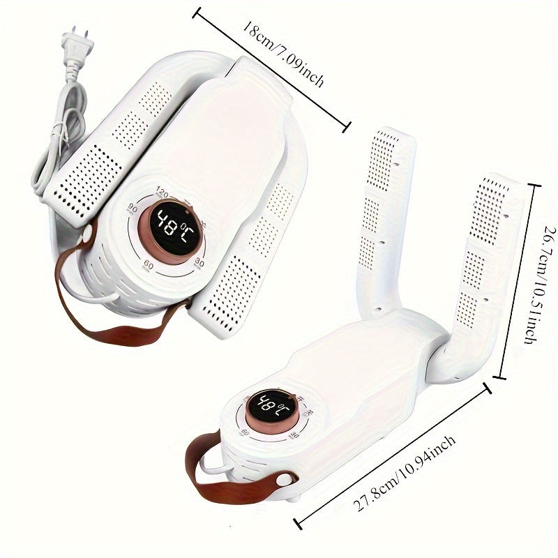 Portable Shoe Dryer | Fast, Quiet, Efficient Drying, 110V Smart Timer with Auto Shut-off, Foldable Design, Suitable for Work Boots, Gloves, Hats, Socks | A Must-have Household Item, Perfect as Thanksgiving, Christmas, Holiday Gifts, Without Battery