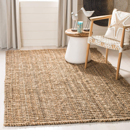 SAFAVIEH Area Rug 2x3 - Natural Fiber Collection - Natural Brown, Handmade Jute, Farmhouse Style, Chunky Textured Thick Pile (NF447A)