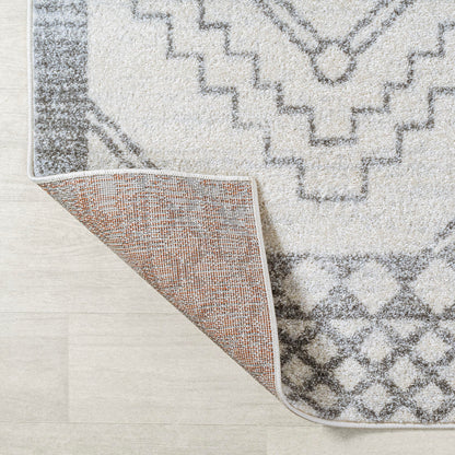 JONATHAN Y Amir Moroccan Beni Souk Cream/Gray Indoor Area Rug, 8x10, Bohemian, Scandinavian, Easy-Cleaning for Living Room, Bedroom, Kitchen, Pet Friendly, Non-Shedding (MOH200B-8)