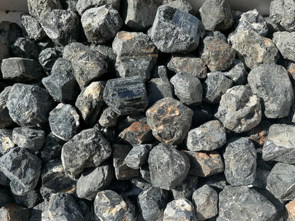 GAF TREASURES Wholesale Raw Black Tourmaline Crystals, Natural Black Tourmaline Stone, Black Tourmaline Rough, Healing Crystals (Black Tourmaline, 0.5 Pound)