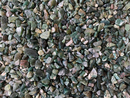 Moss Agate Chips – Natural Mini Moss Agate Stones, Crushed Undrilled Moss Agate, Semi-Tumbled Genuine Moss Agate (1/8 lb)