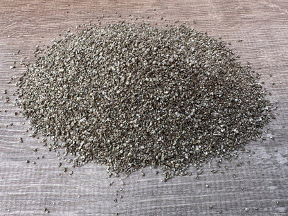 Pyrite Sand Chips – Natural Mini Pyrite Sand Stones, Crushed Undrilled Pyrite Sand, Semi-Tumbled Genuine Pyrite Sand (1 lb Bulk)