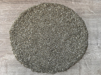 Pyrite Sand Chips – Natural Mini Pyrite Sand Stones, Crushed Undrilled Pyrite Sand, Semi-Tumbled Genuine Pyrite Sand (1 lb Bulk)