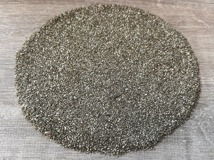 Pyrite Sand Chips – Natural Mini Pyrite Sand Stones, Crushed Undrilled Pyrite Sand, Semi-Tumbled Genuine Pyrite Sand (1 lb Bulk)