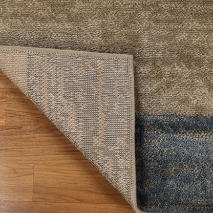 Superior Mid-Century Modern Geometric Design Area Rug, with Jute Backing, Perfect Hardwood, Tile, or Carpet Cover, Ideal for Bedroom, Kitchen, Living Room, Entryway, or Office, 2' 7" x 8', Grey Brown