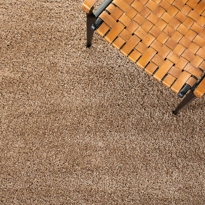 SAFAVIEH Milan Shag Collection Area Rug - 3' x 5', Dark Beige, Solid Design, Non-Shedding & Easy to Clean, Plush Thick Pile, Ideal for Living Room, Bedroom (SG180-1414)