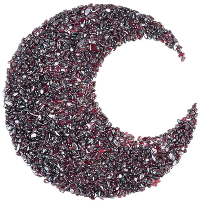 Crocon 1/2 LB Crushed Garnet Chips Bulk Stones 1100+ Carats Natural Quartz Pieces Irregular Shape Gemstones for House Warming Gifts New Home and Chakra Healing Crystals Home Décor Gifts for Women
